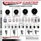 Service Caster 3.5'' Hard Rubber Wheel Swivel 3/4'' Square Stem Caster Set 2 Brakes, 4PK SCC-SQ20S3514-HRS-PLB-34-2-S-2 - alternate 2